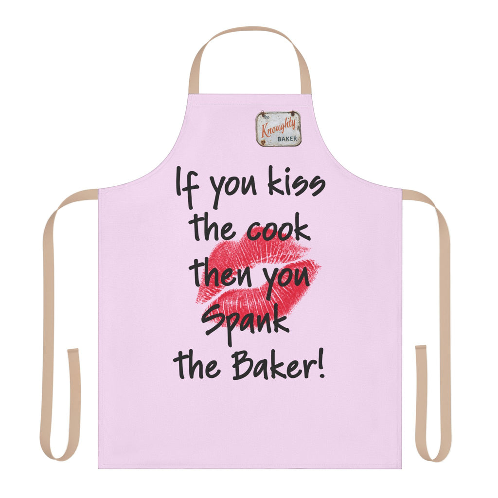 Her Bakers Apron — "If You Kiss the Cook Then You Spank the Baker" Funny Baking Apron