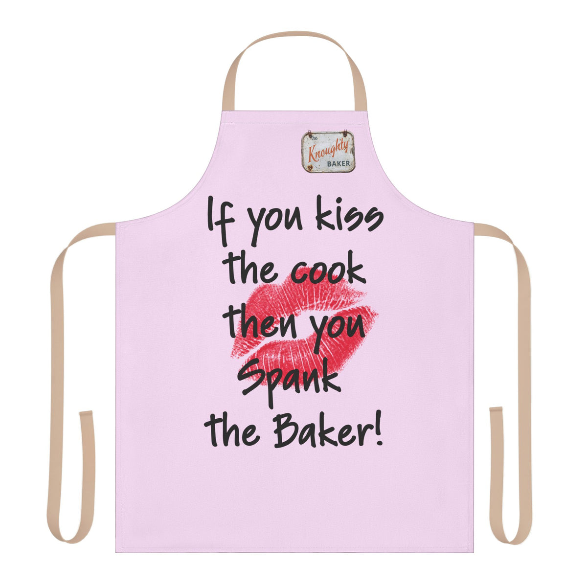 Her Bakers Apron — "If You Kiss the Cook Then You Spank the Baker" Funny Baking Apron