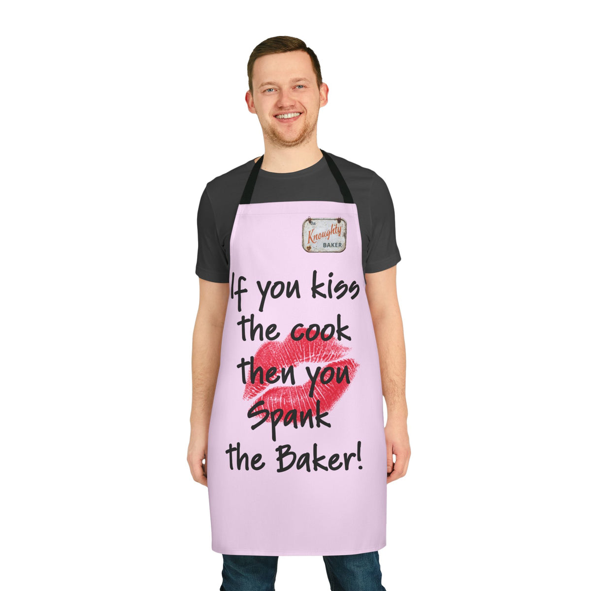 Her Bakers Apron — "If You Kiss the Cook Then You Spank the Baker" Funny Baking Apron