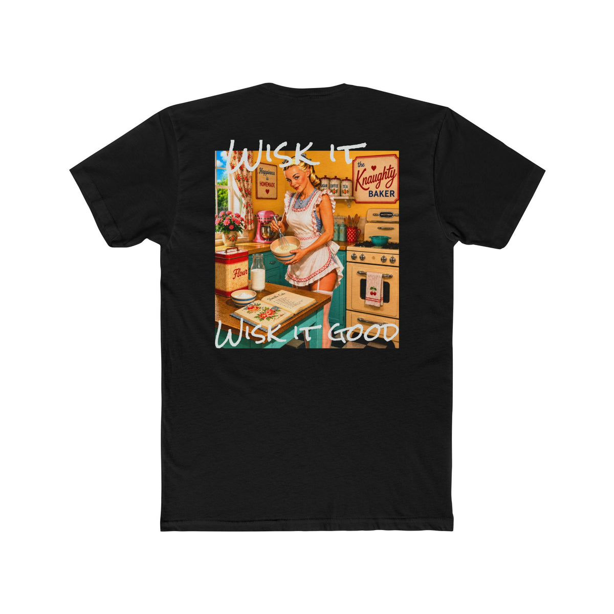 Vintage Baker T-Shirt — "Wish It Good" Retro Kitchen Graphic Tee