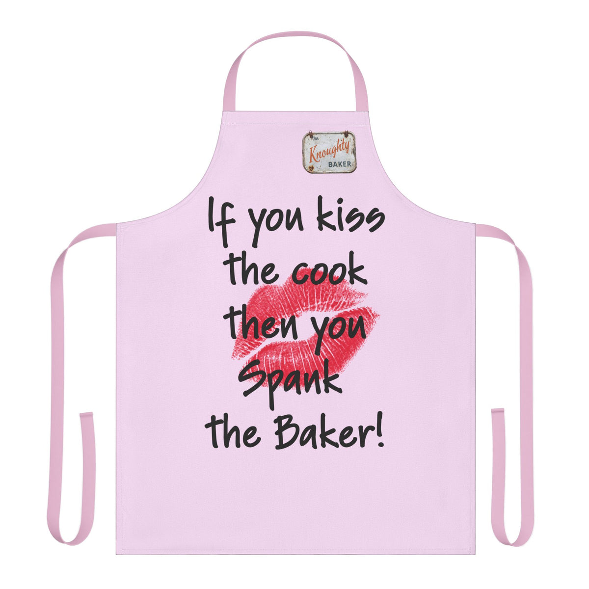 Her Bakers Apron — "If You Kiss the Cook Then You Spank the Baker" Funny Baking Apron