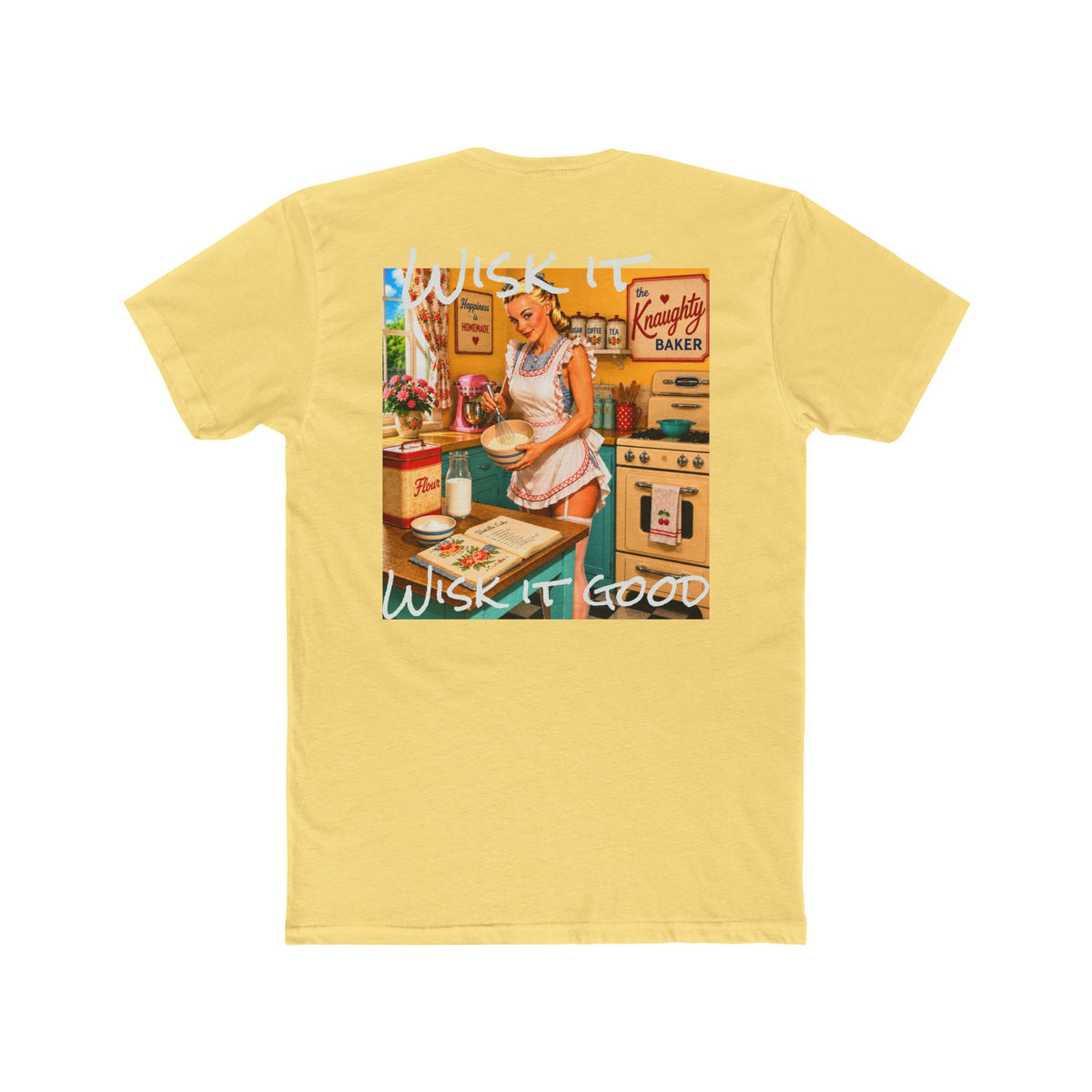 Vintage Baker T-Shirt — "Wish It Good" Retro Kitchen Graphic Tee