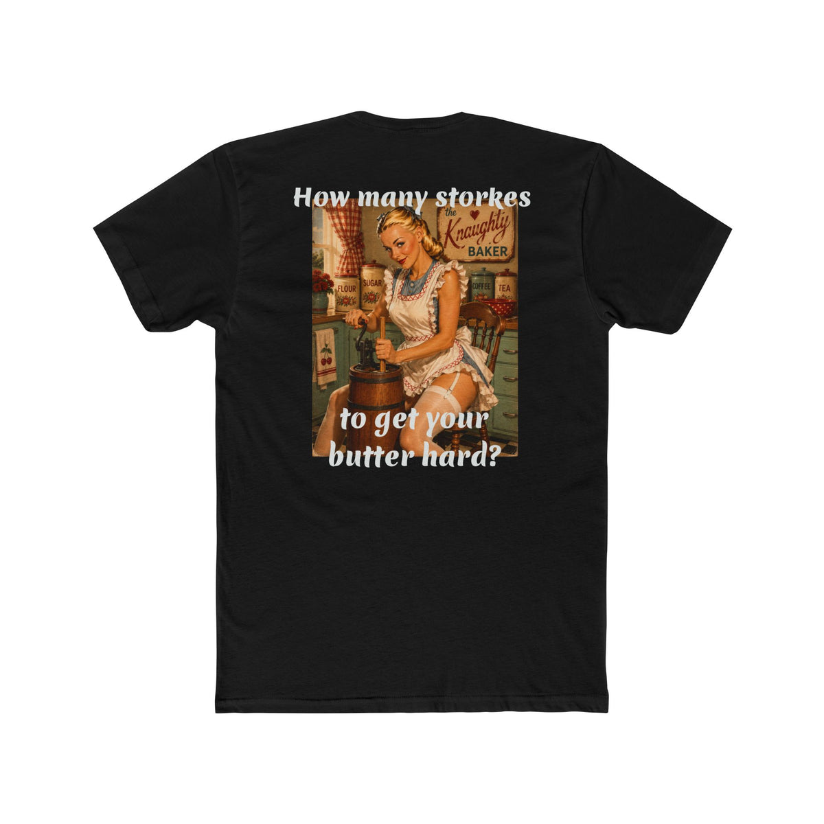 Retro Pin-Up 'How Many Strokes' Graphic Tee