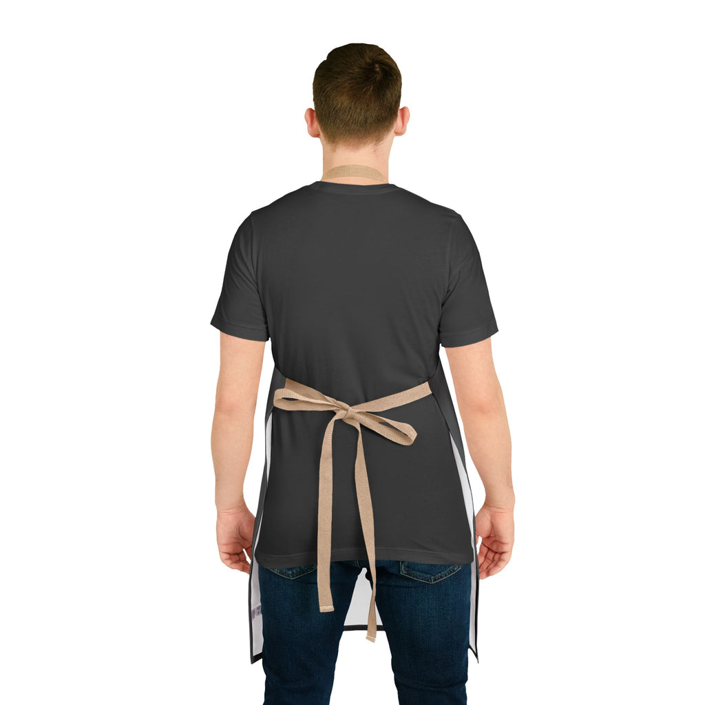 Funny Couples Apron – "She Kisses the Cook! I Spank the Baker!" Kitchen Apron with Lip Print