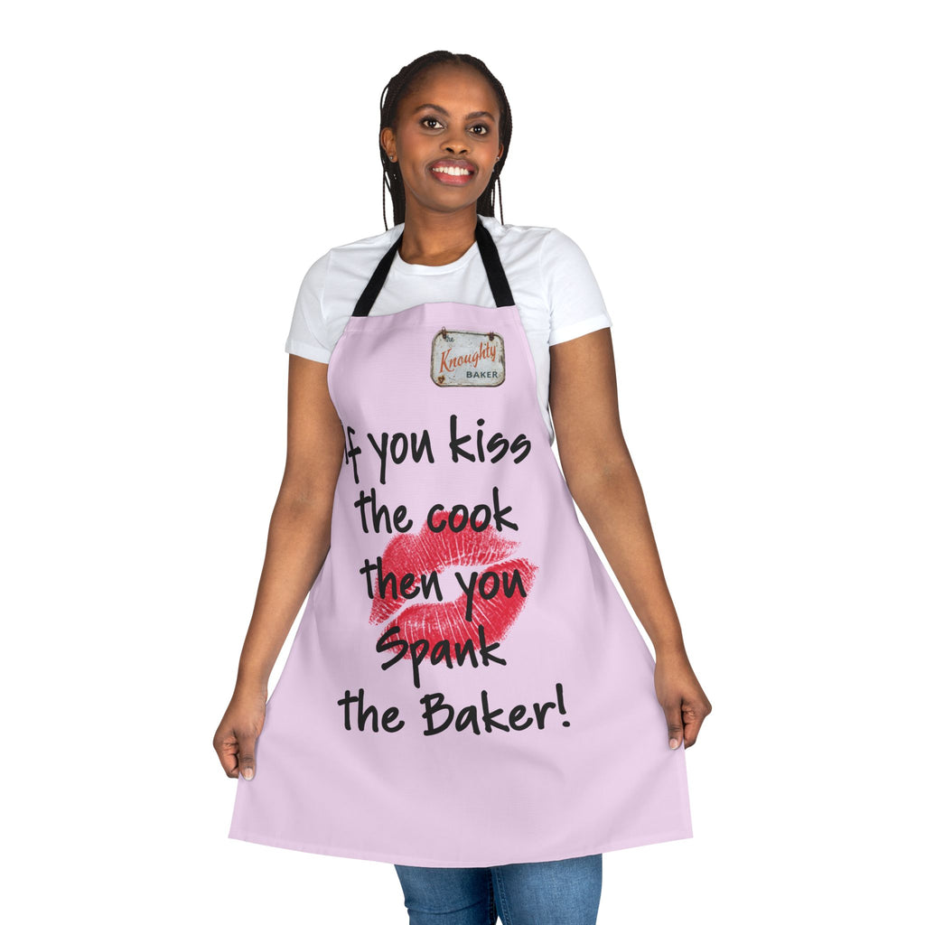 Her Bakers Apron — "If You Kiss the Cook Then You Spank the Baker" Funny Baking Apron