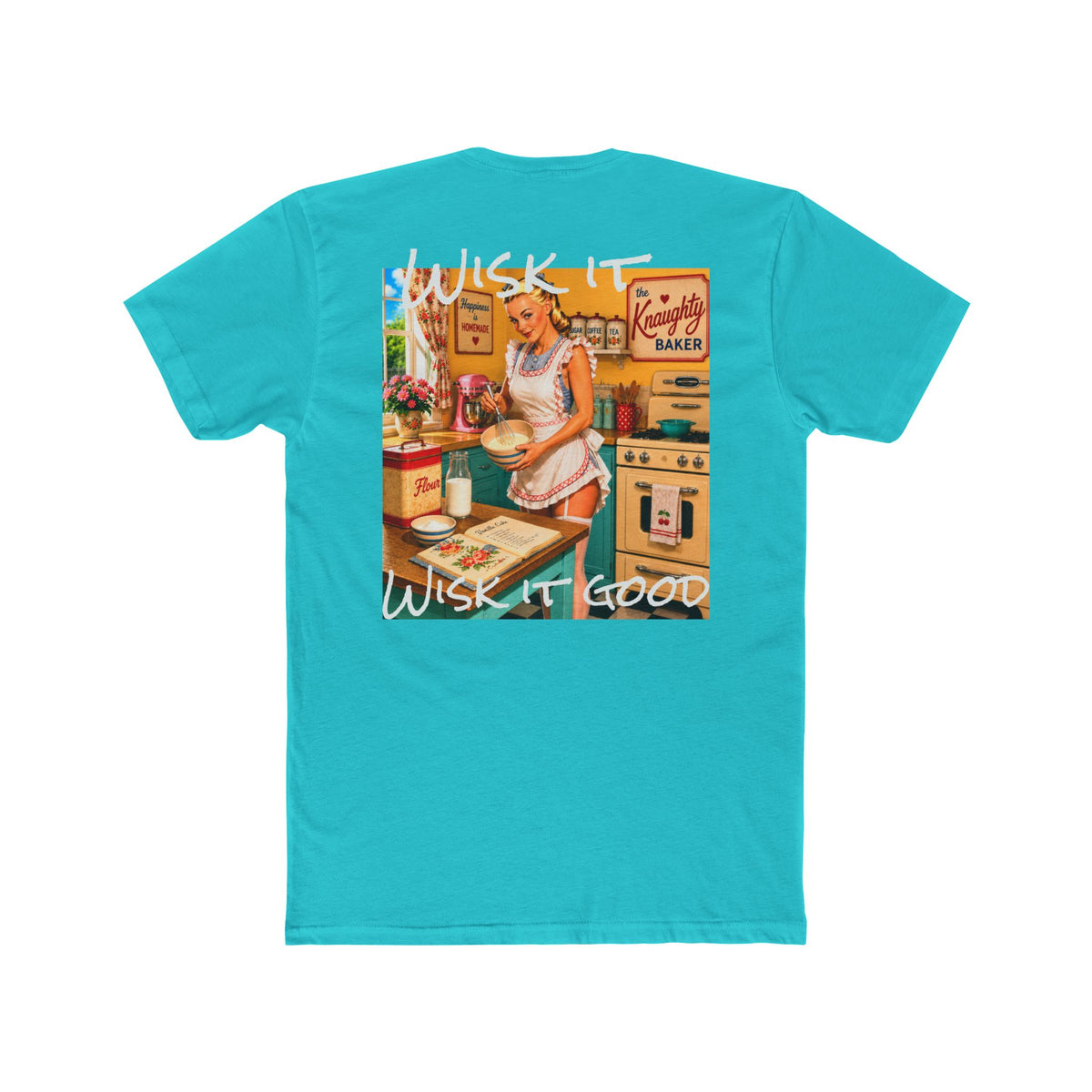 Vintage Baker T-Shirt — "Wish It Good" Retro Kitchen Graphic Tee
